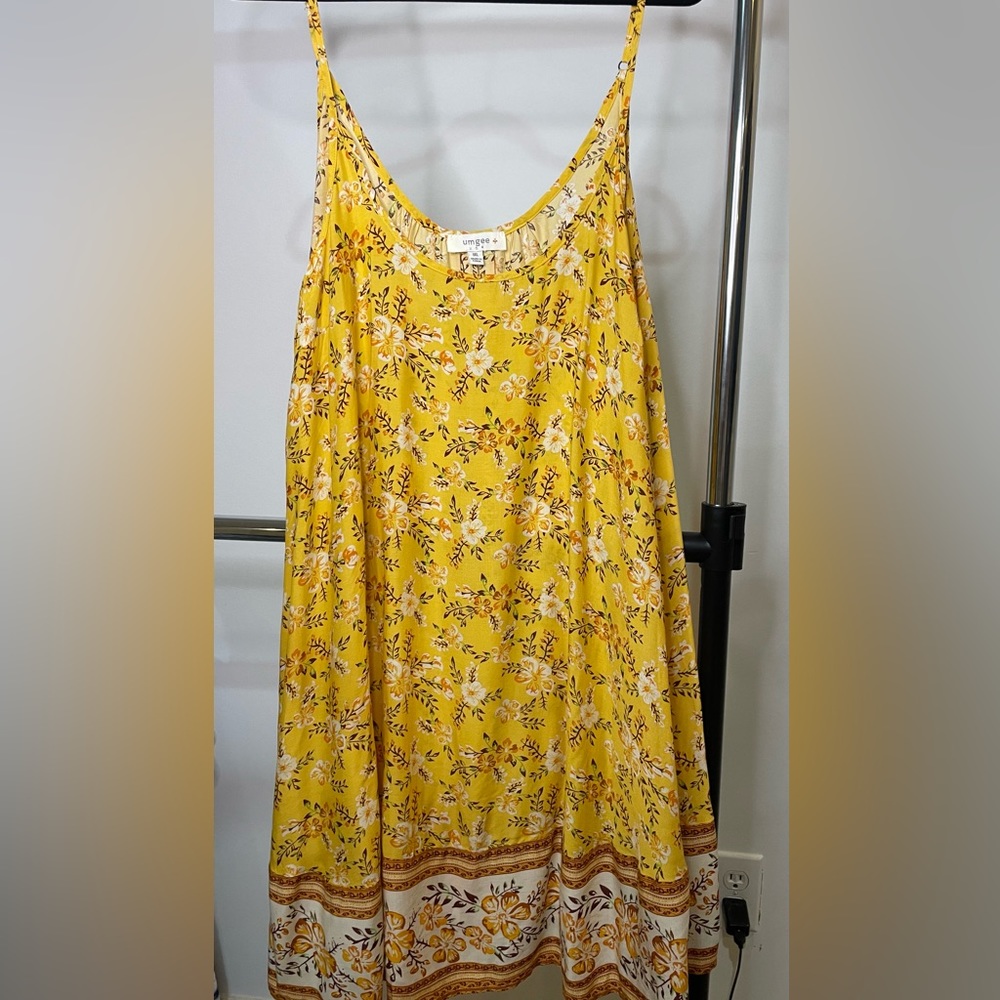 Yellow boho sundress